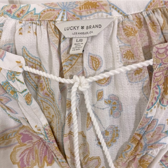 Lucky brand like new size large lightweight blouse - Picture 4 of 5